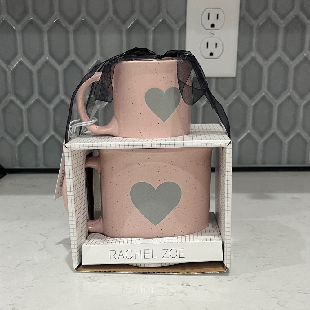 Rachel Zoe New With Tags Heart Mug Mini Heart Mug Set